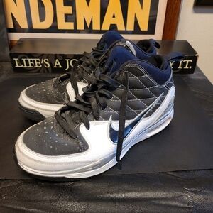 Women's Nike Blue Chip II Black/White/Snakeskin High-Top Sneakers Size 9.5